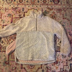 Quarter Zip Fuzzy Sherpa with Pockets